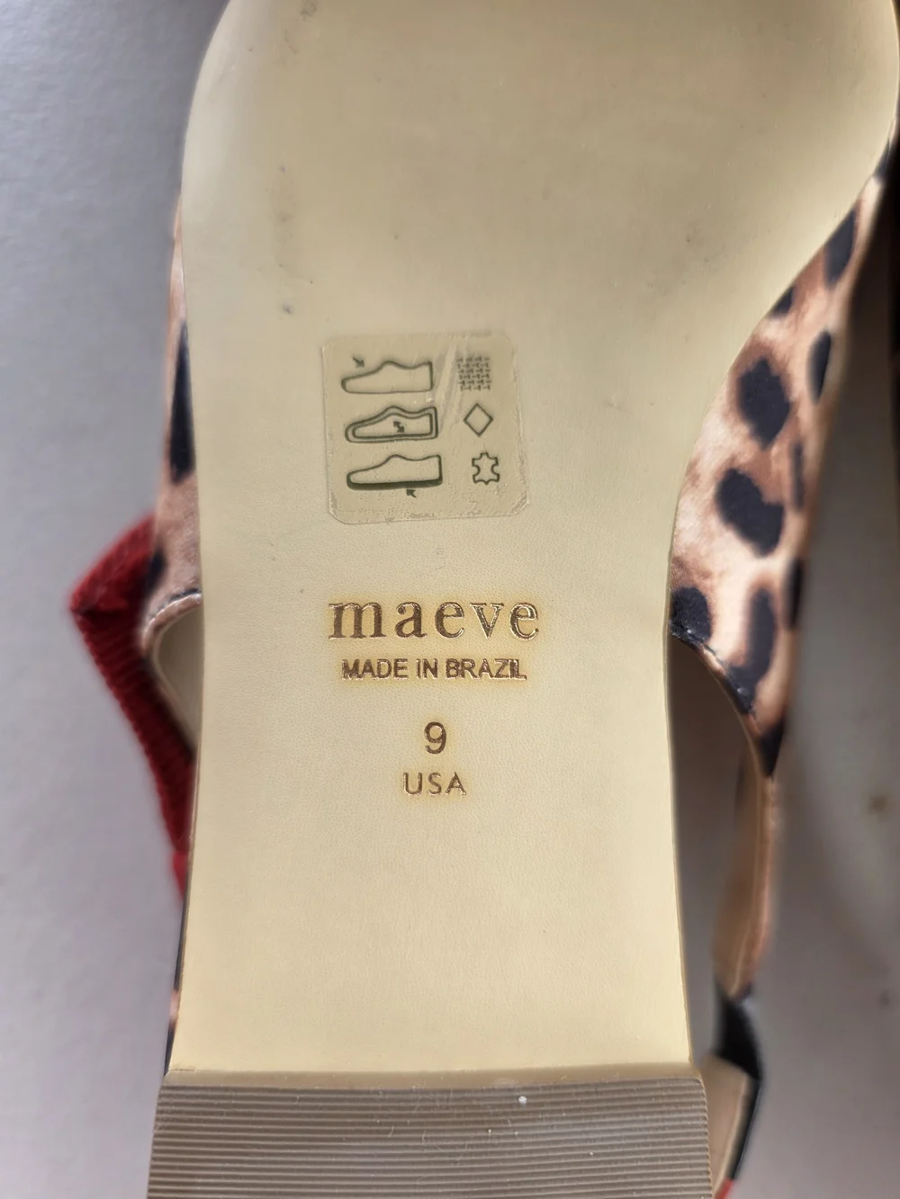 Maeve Leopard Print Pointed Slingbacks with Red Bow Accent - Picture 4 of 6